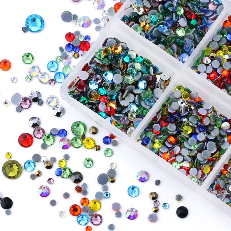 Hộp 3160 Viên Đá Quý Nhân Tạo + 1 Bút Kristal Kính