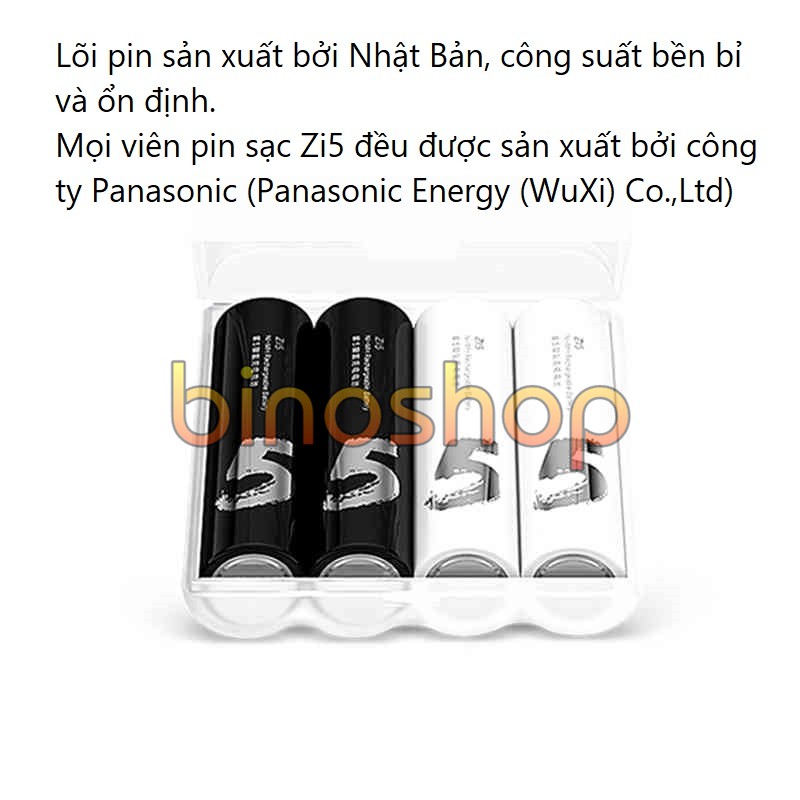 Pin sạc AA Xiaomi Zi5 - Sạc lại tới 1500 lần