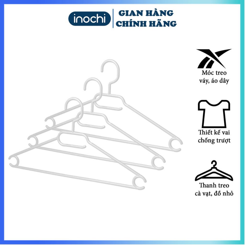 [SET 10]  Móc Áo quần áo mỏng Hara 186 INOCHI giúp quần áo gọn gàng ngăn lắp với thiết kế chắc chắn MA186