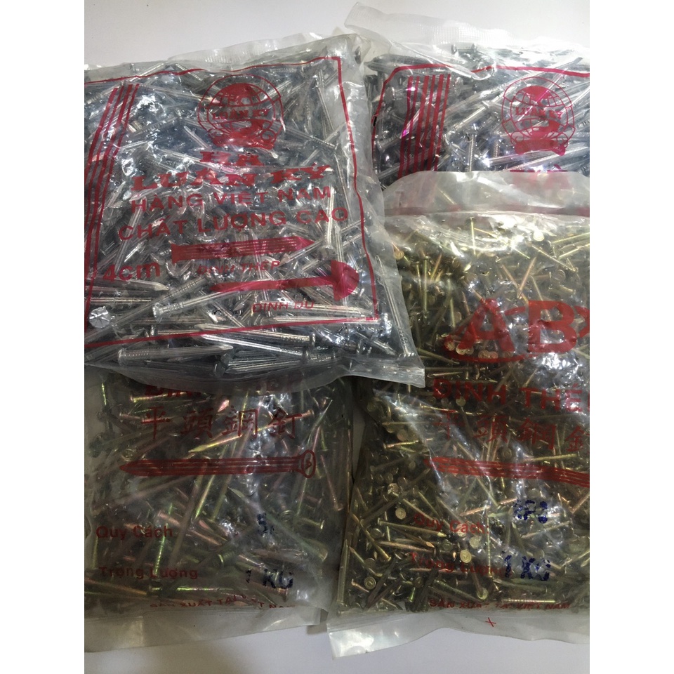 Bịch 1kg đinh thép đóng tường