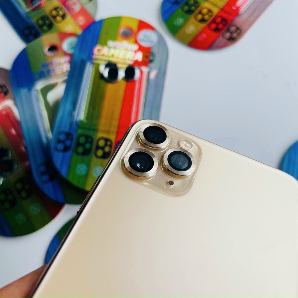 Dán Kim Loại Bảo Vệ Từng Mắt Camera  cho iphone 11/11Pro/11Promax/12mini/12/12Pro/12Promax