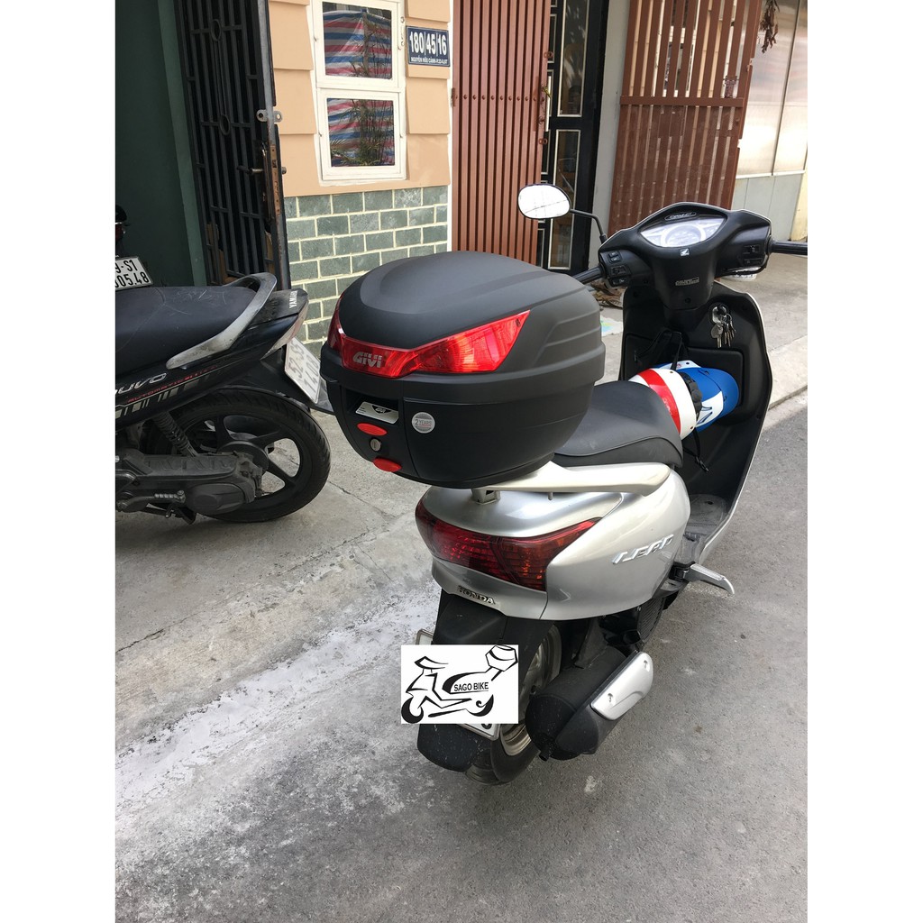 Thùng xe Lead , thùng givi B27N / B27NX kèm đế và bộ kit gắn trên cảng zin xe Lead, hàng givi chính 