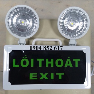 Đèn exit mắt ếch sự cố khẩn cấp chiếu sáng kết hợp biển chỉ dẫn thoát nạn