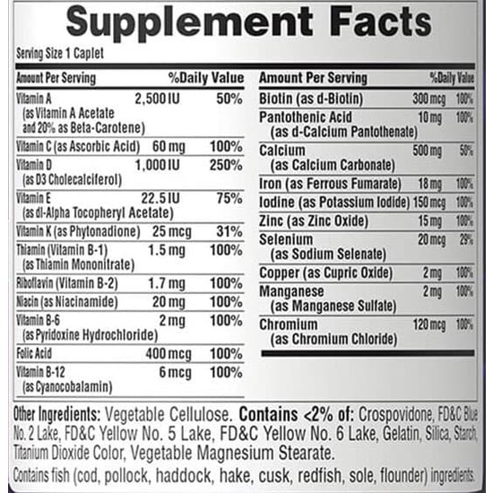 🔥Vitamin tổng hợp nam/nữ Puritan's Pride One Daily Men's/Women's Multivitamin 100 viên uống 1 viên/ngày