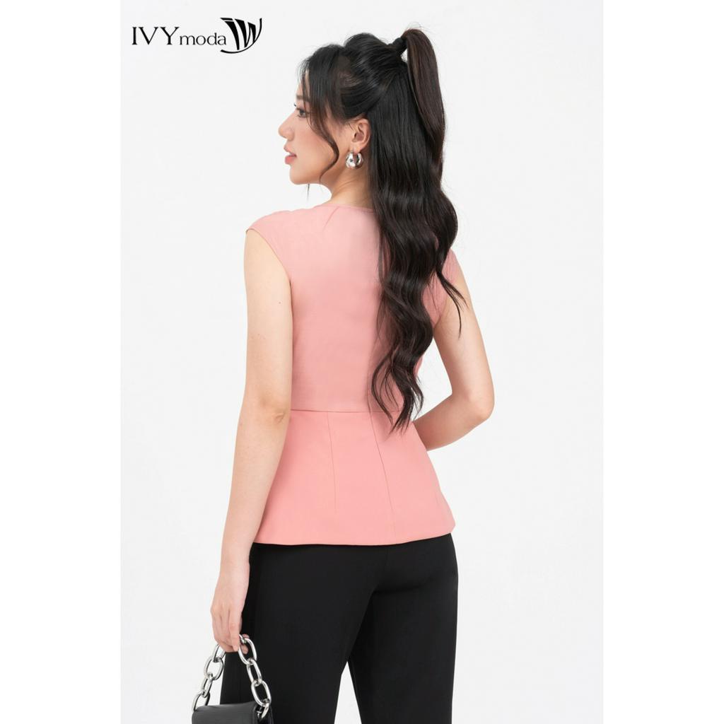 Áo peplum xẻ tà nữ IVY moda MS 16M8284