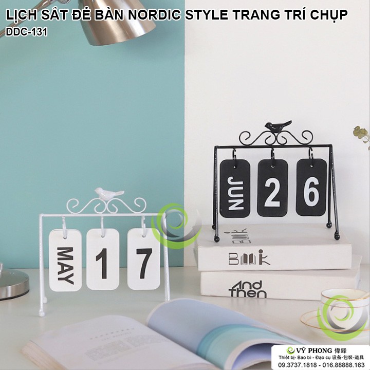 LỊCH SẮT ĐỂ BÀN LÀM VIỆC DECOR TRANG TRÍ NORDIC STYLE ĐẠO CỤ CHỤP ẢNH SẢN PHẨM INS DDC-131a,b,c