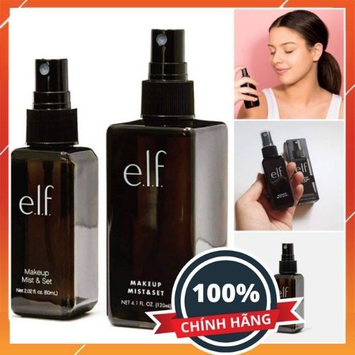 Xịt khoáng giữ & khóa lớp makeup Elf Makeup Mist & Set - dupe của xịt khoáng giữ lớp trang điểm MAC