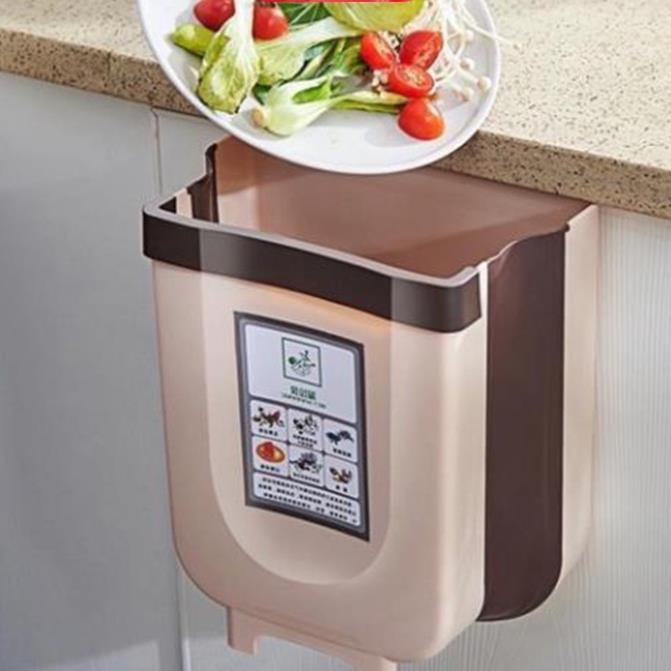 Thùng Rác Gấp Gọn Thông Minh Treo Cạnh Tủ