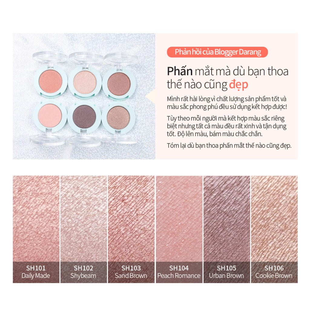 Phấn Mắt Lime Color & Eyes Single Shadow 1.4g (Nhũ Ít) | BigBuy360 - bigbuy360.vn