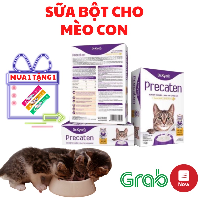 Sữa bột cho mèo con dưới 3 tháng tuổi Precaten 110g-Hương Vani