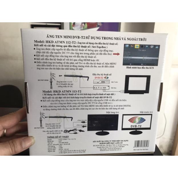 Anten dvbt2 sử dụng tivi tích hợp có kèm nguồn 5v