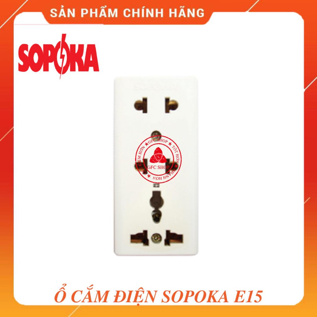 Ổ cắm điện - Phích cắm điện Sopoka 2200W màu trắng  chịu nhiệt chống cháy