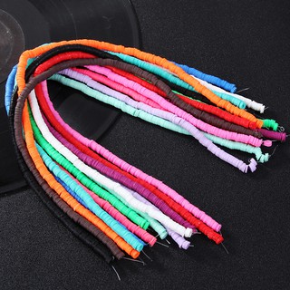 6mm Phẳng Tròn Polymer Đất Sét Hạt Chip Đĩa Rời Miếng Đệm Hạt Cho DIY Trang Sức Làm Vòng Tay Vòng Cổ