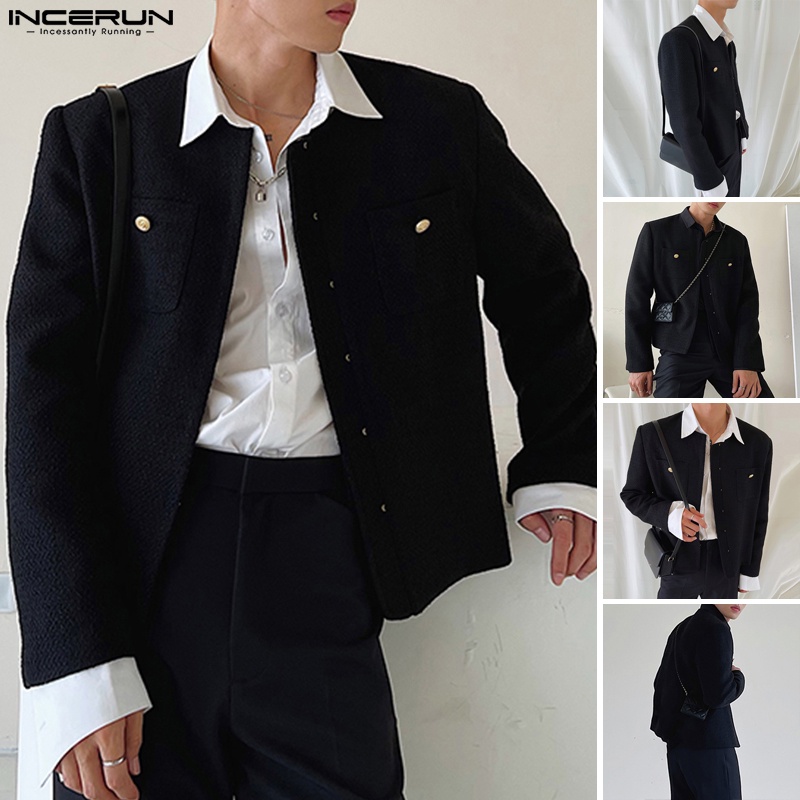 Áo khoác Parka INCERUN dài tay phong cách cổ điển cho nam