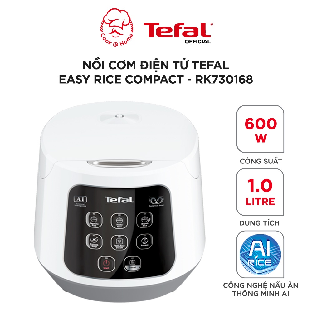 Nồi cơm điện Tefal Easy Rice Compact RK730168 - 600W, 1L