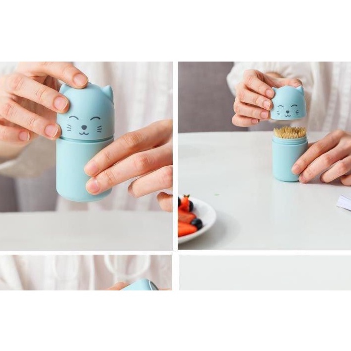 Hộp tăm mini đựng tăm kiểu mới, lọ tăm dễ thương, dùng trong phòng khách bàn cà phê bàn ăn, chai tăm nhựa