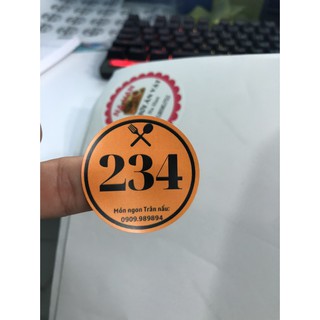 200 Tem nhãn (5cmX5cm) miễn phí thiết kế