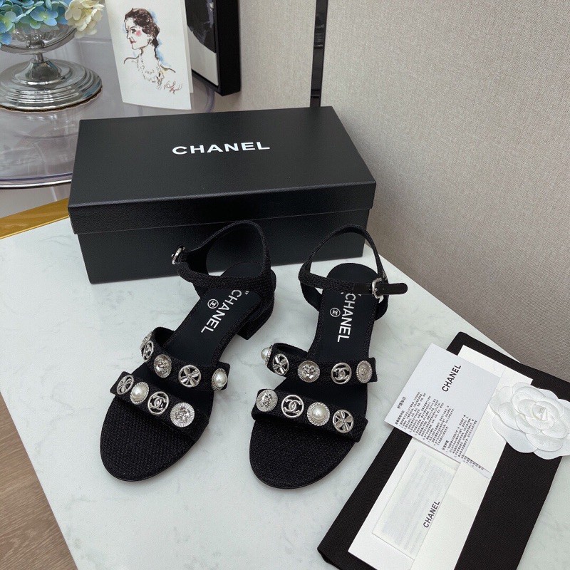 Dép shandal Chanel CN thời trang hàng cao cấp thiết kế huy hiệu siêu đẹp