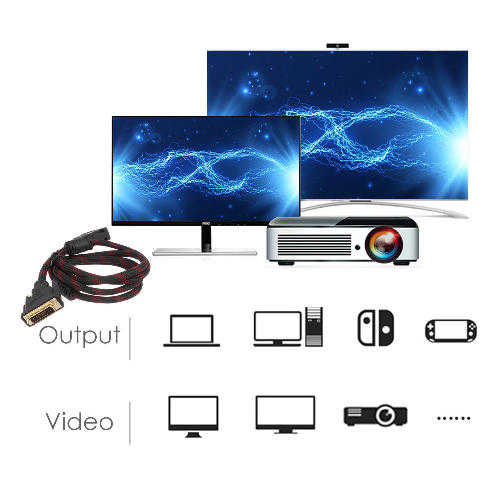 Cáp chuyển đổi đầu DVI-D tốc độ cao 1.5 m HDTV 25 pin (24+1 pin)