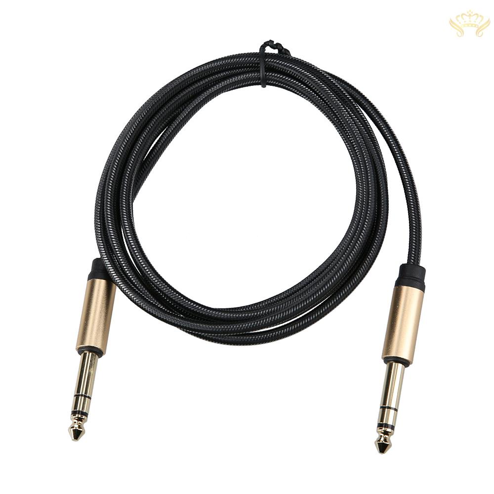 Dây cáp nối dài 6.5mm cổng cắm sang cổng cắm cho trống điện tử / loa / bộ trộn âm thanh / micrô 1.8m màu đen