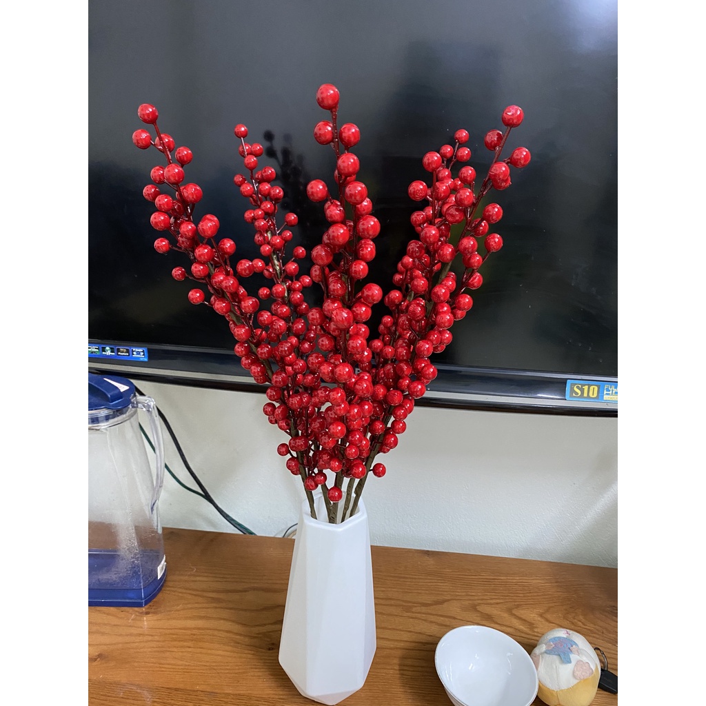 Bình hoa, Lọ nhựa cắm hoa giả gốm cao 23cm phong cách bắc âu trang trí decor nhà cửa - quán cafe