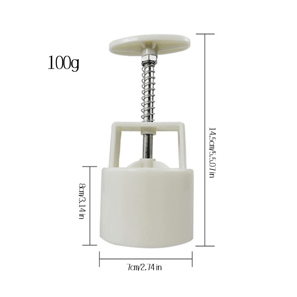 Khuôn Nhấn Tay Làm Bánh Trung Thu Hình Tròn 4 Cánh Hoa 100G