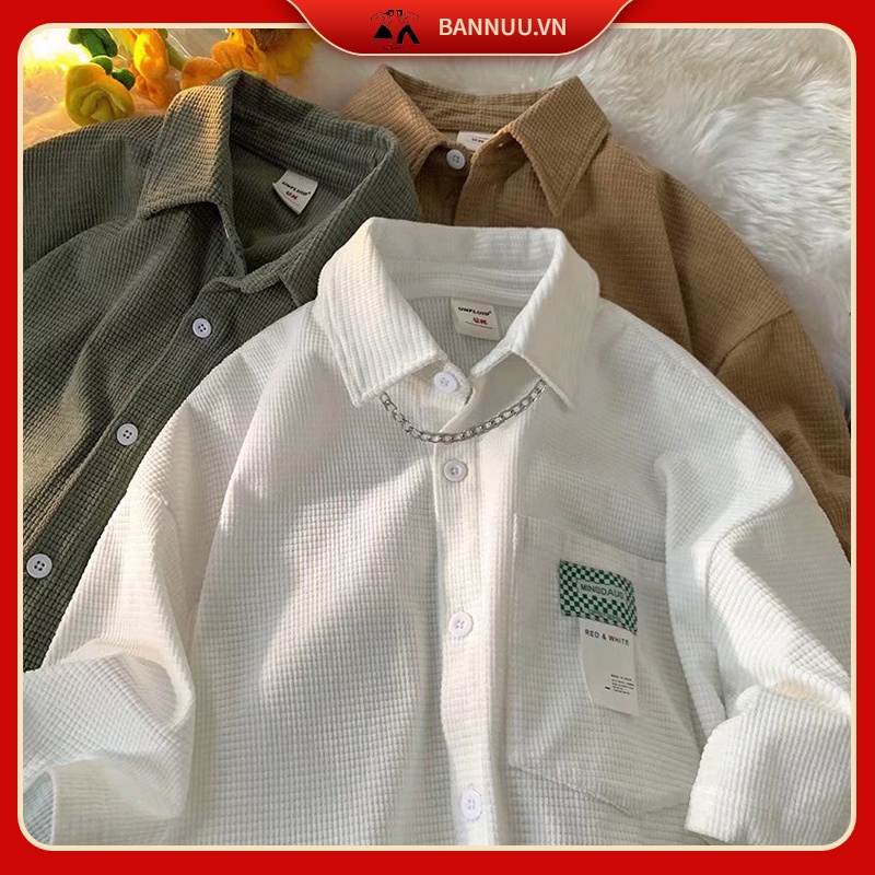 áo sơ mi nam unisex áo phông thời trang áo sơ mi nữ form rộng áo khoác sơ mi nam chất đũi cao cấp trẻ tuổi áo đôi nam nữ bông áo sơ mi cộc tay nam phong cách Hàn Quốc áo sơ mi nam