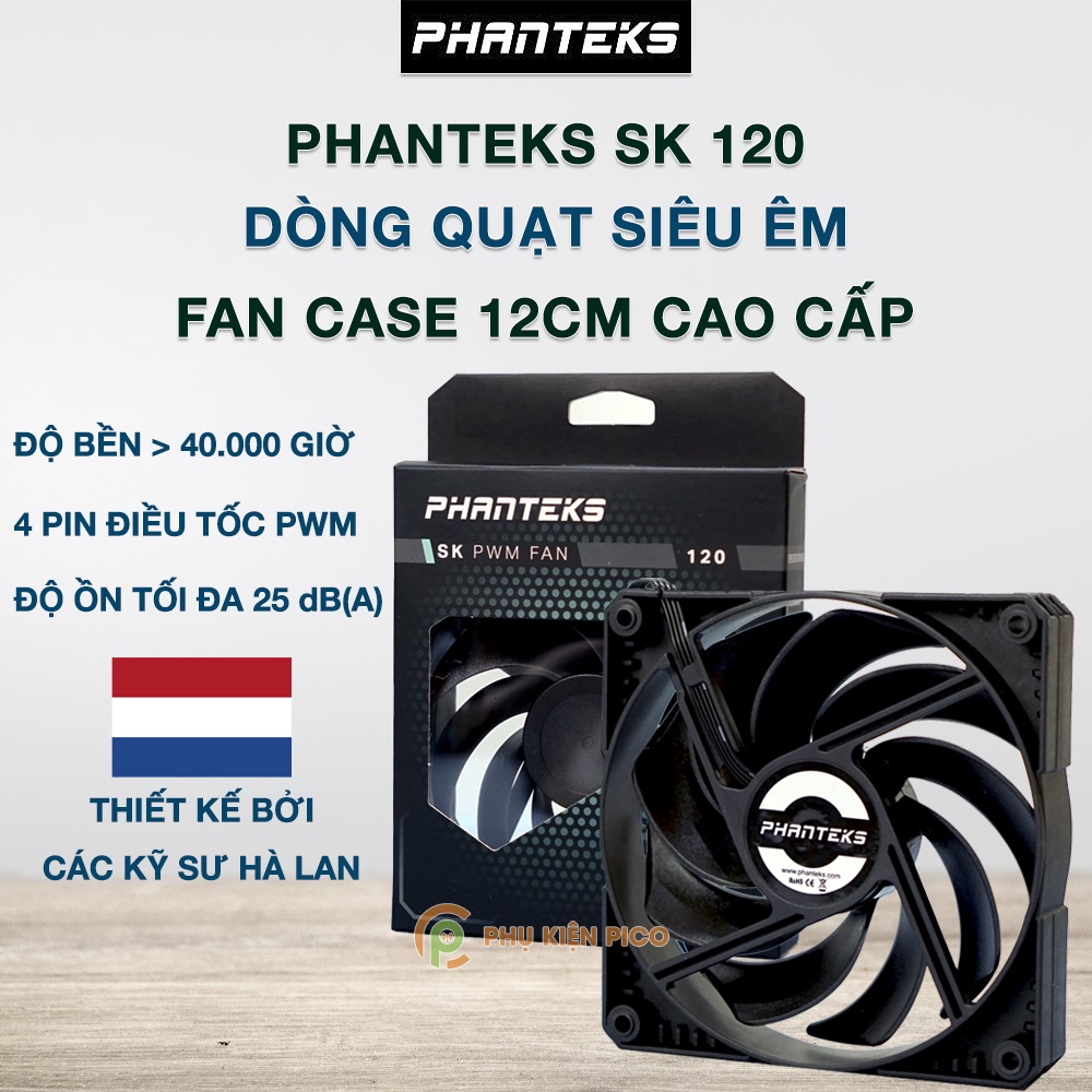 Quạt tản nhiệt case máy tính Phanteks MetallicGear Skiron 120mm - Quạt fan case MetallicGear Skiron 12cm