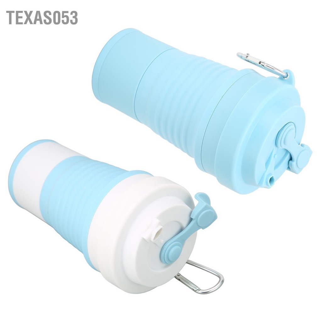 Hàng Sẵn Cốc du lịch thu gọn Cà phê gấp silicone di động có thể tái sử dụng cho cắm trại ngoài trời 750ml Cốc nước silicone gấp gọn tiện lợi【Texas053】