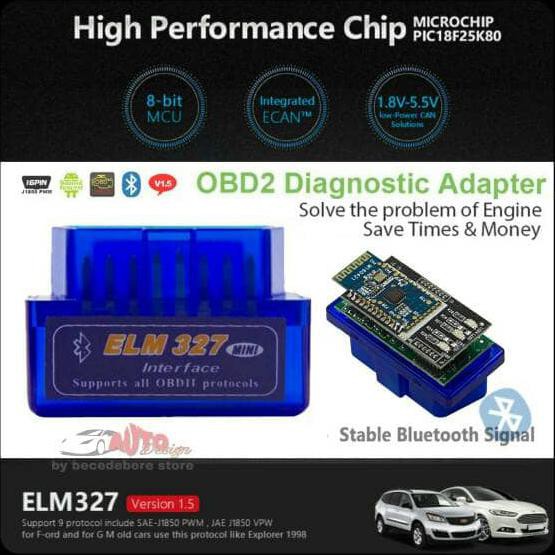 Mới Bộ Chẩn Đoán Lỗi Ô Tô Elm327 V1.5 / Obd2 / Super Mini Bluetooth / Chính Hãng