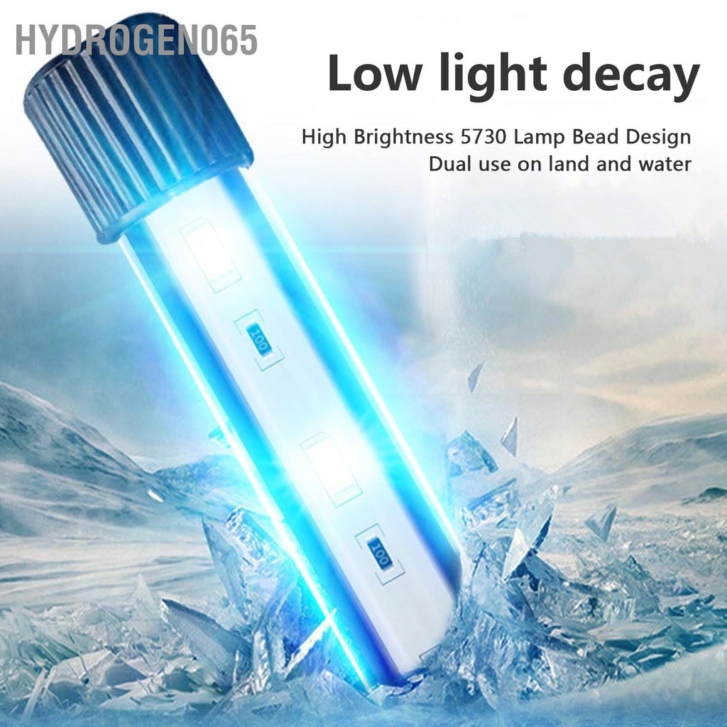 Đèn LED bể cá độ sáng cao màu xanh trắng chìm cho cảnh quan EU Cắm 220V Hydrogen065