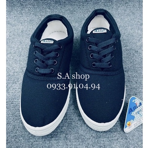 Giày thể dục, lao động vải cột NỮ Xanh Asia