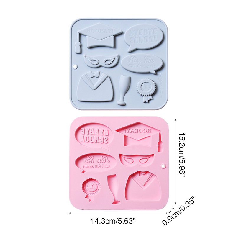 Khuôn Silicone Làm Bánh 7 Ngăn Chủ Đề Tốt Nghiệp