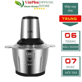 Máy xay thịt Inox đa năng cao cấp VinPhu VP08; dung tích 2 lít, 4 lưỡi dao kép dễ dàng xay thịt, cá và rau củ