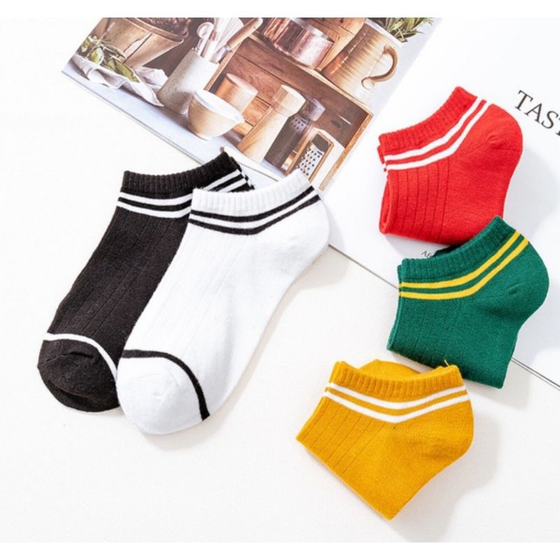 combo 2 đôi tất cổ ngắn nam nữ thòi trang, rẻ đẹp LITICT02