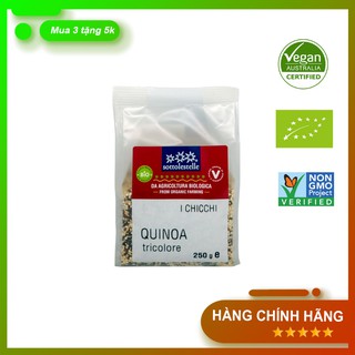 Hạt diêm mạch hỗn hợp 3 màu hữu cơ Sottolestelle Organic 250g Tricolor Quinoa