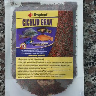 Tropical Cichlid Gran ( Thức ăn chuyên các dòng cá cichlid nhiệt đới). 1 gói / 1 lạng