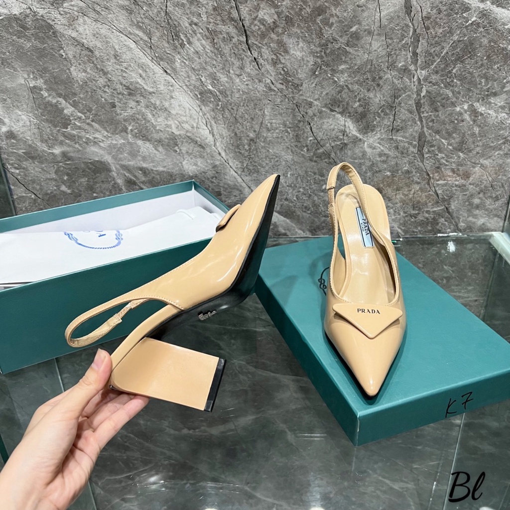 Sandal Prada 2 Màu Đen Kem Full Size 35-39