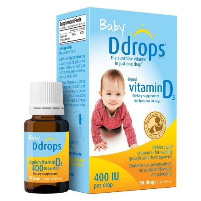 Vitamin D3 baby Drops Mỹ date tận 2022-2023.