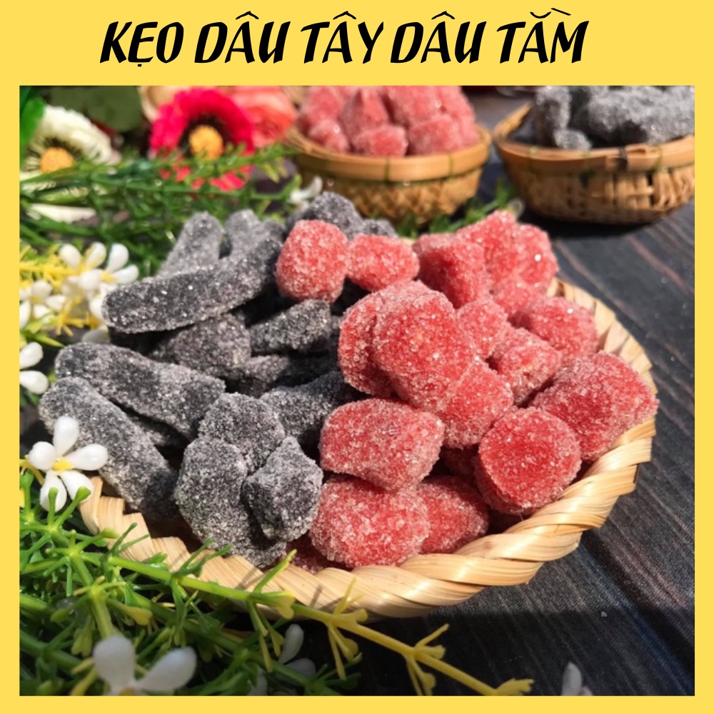 Kẹo dâu tây mix dâu tằm dẻo ngon ĂN VẶT CỦ HÀNH 500g