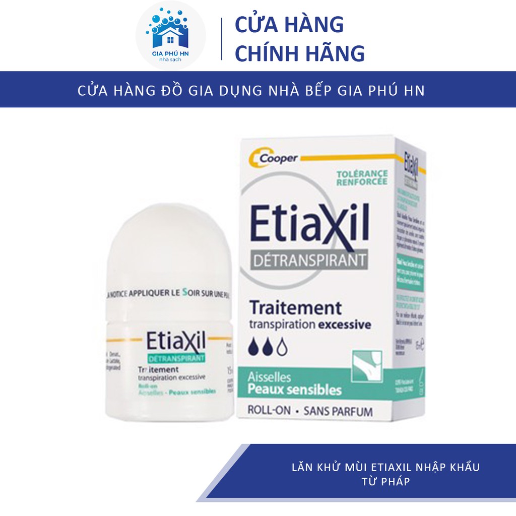 Lăn Khử Mùi Etiaxil Chính Hãng  [ MẪU MỚI ] Ngăn Ngừa Mồ Hôi Dành Cho DA NHẠY CẢM Không Ướt Dính Áo Hay Gây Ố Vàng 15Ml