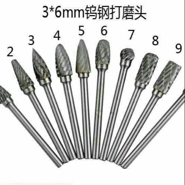 Bộ 10 mũi mài hợp kim