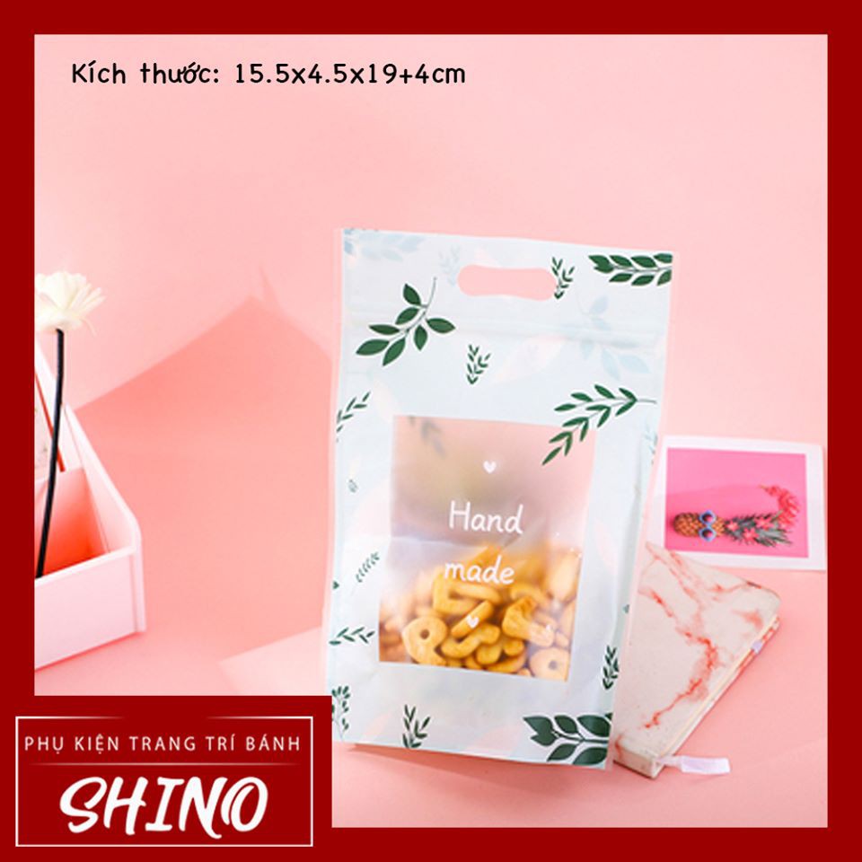 Túi zip trong đựng bánh kẹo 23 x 15.5 x 7 cm (set 5 túi)