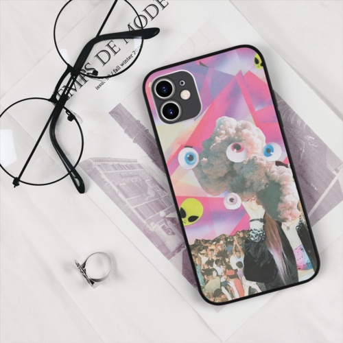 Ốp lưng iphone hình vintage collage art op art trong suốt  cho các dòng SAMSUNG PAP20210682