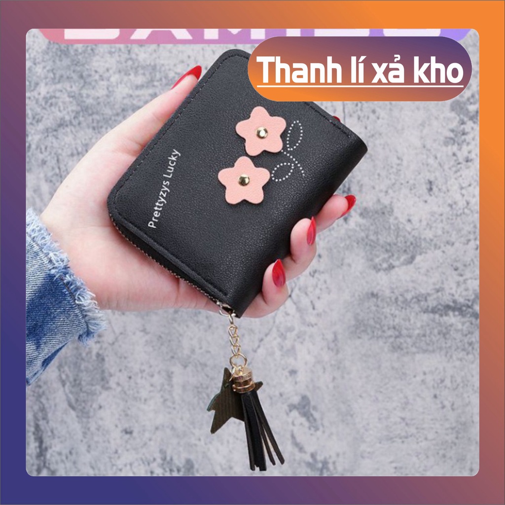 Ví nữ ngắn đẹp cầm tay mini nhỏ gọn bỏ túi nhiều ngăn dễ thương NG24