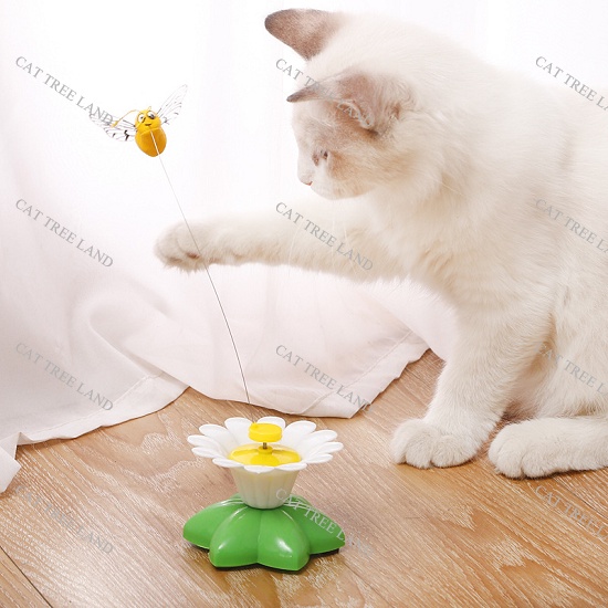 CẦN CÂU MÈO QUAY TỰ ĐỘNG CHẠY BẰNG PIN, ĐỒ CHƠI ĐIỆN TỬ CHO CHÓ MÈO