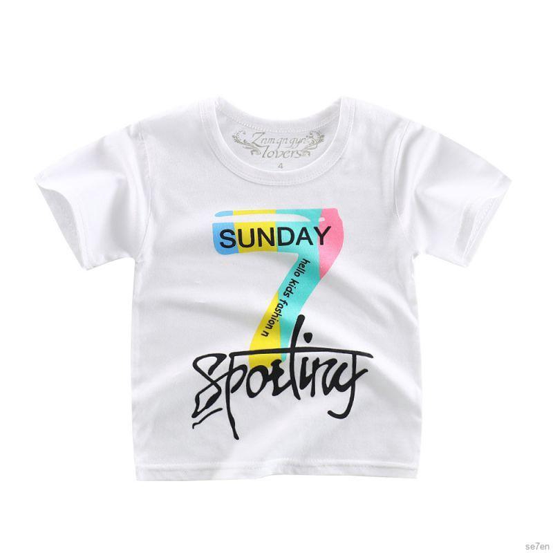 Áo Thun Tay Ngắn In Hình Ảnh Đáng Yêu Cho Bé