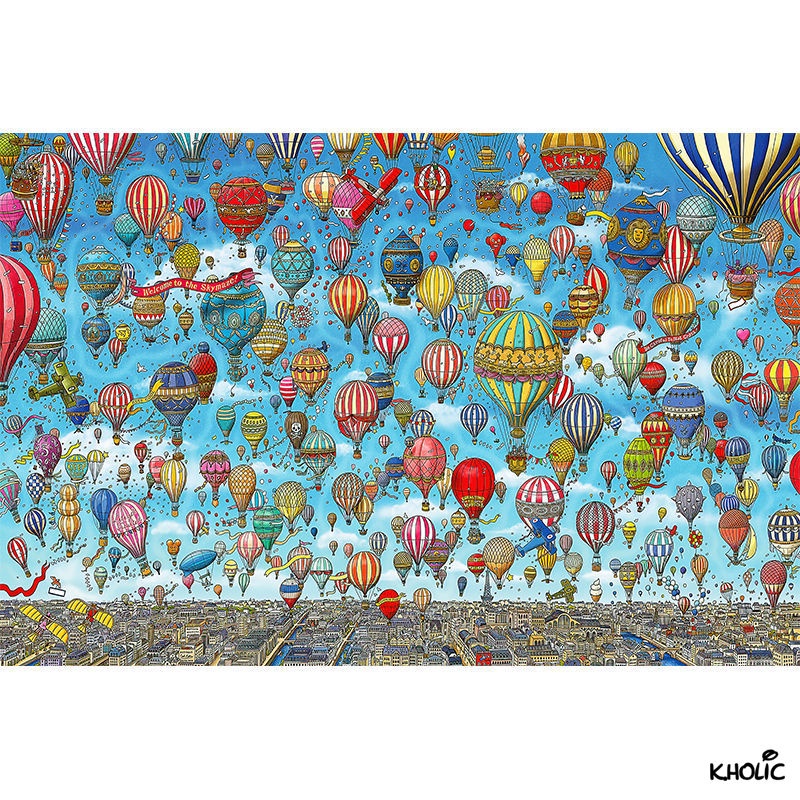 Labyrinth city, trò chơi ghép hình bằng gỗ, trò chơi ghép hình 500/1000 miếng, đồ chơi phát triển