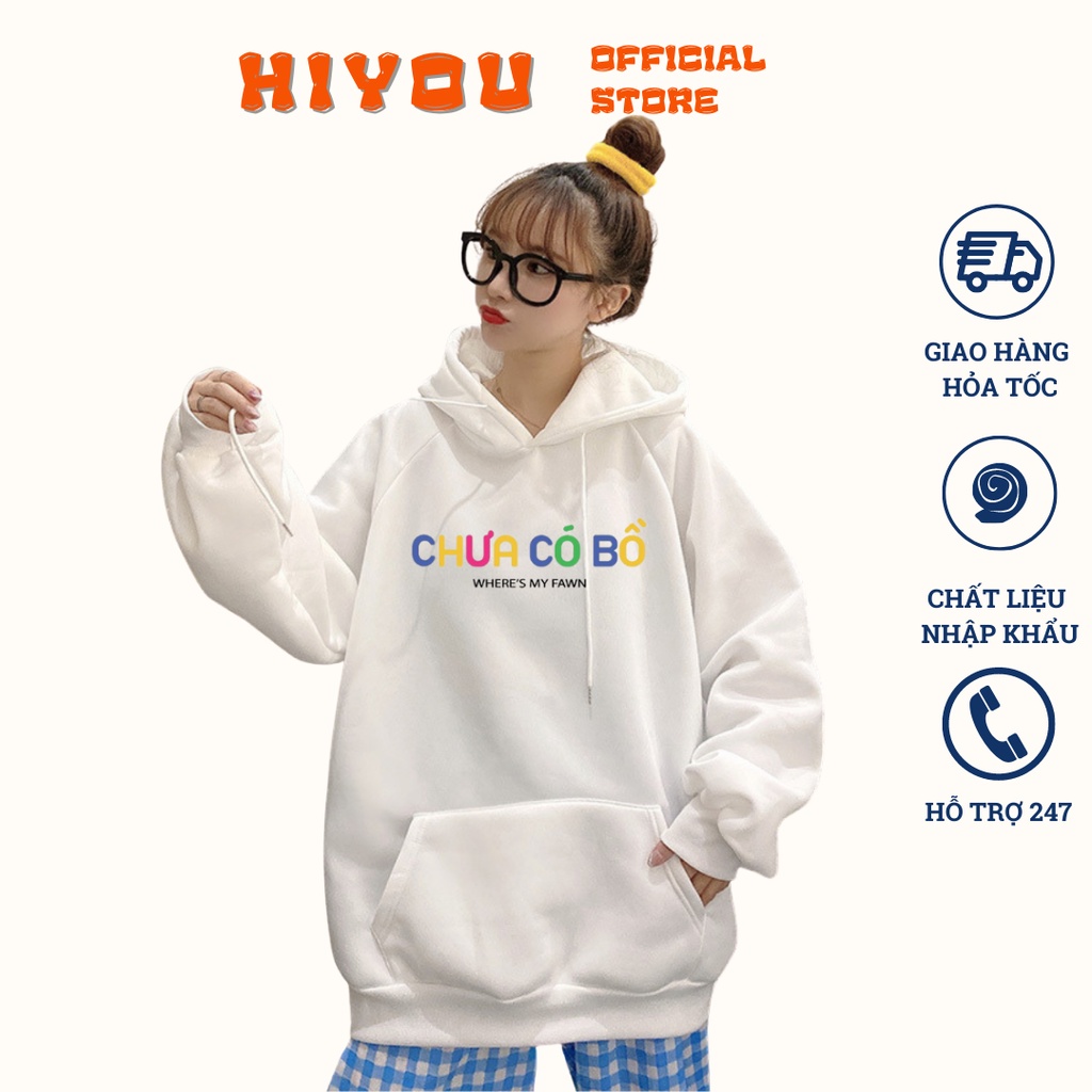 Áo Nỉ Hoodie Unisex in Đã Có Bồ, Áo đôi nam nữ chất liệu nỉ bông dày dặn phong cách Hàn Quốc hot 2022