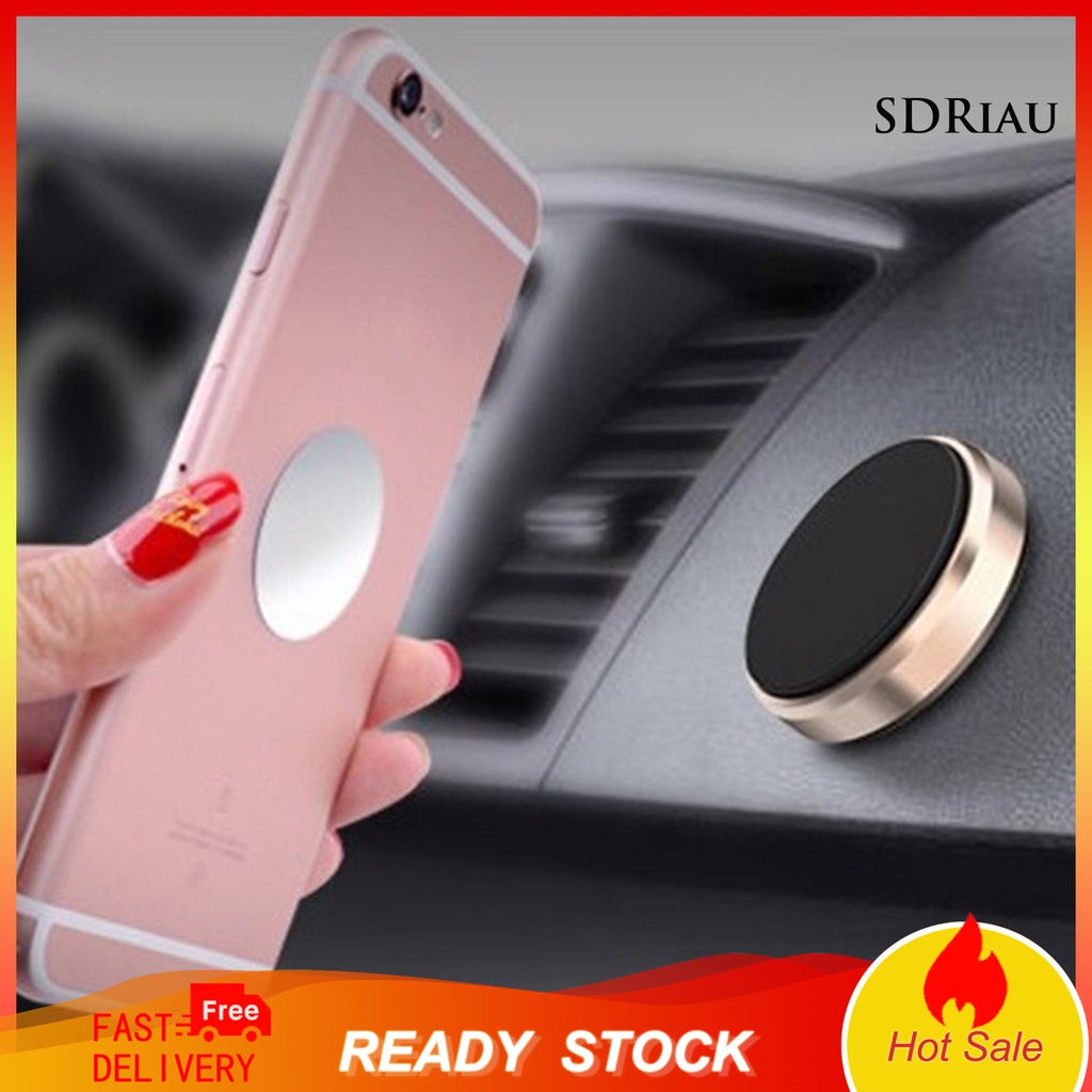 Giá Đỡ Điện Thoại Hình Tròn Có Nam Châm Hít Gắn Lỗ Thông Gió Xe Hơi
